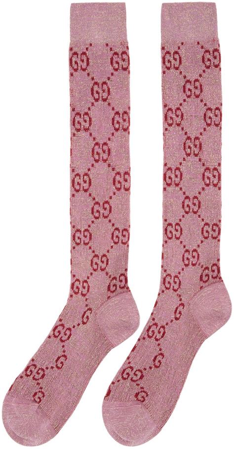 pink gucci sock|faux Gucci tights.